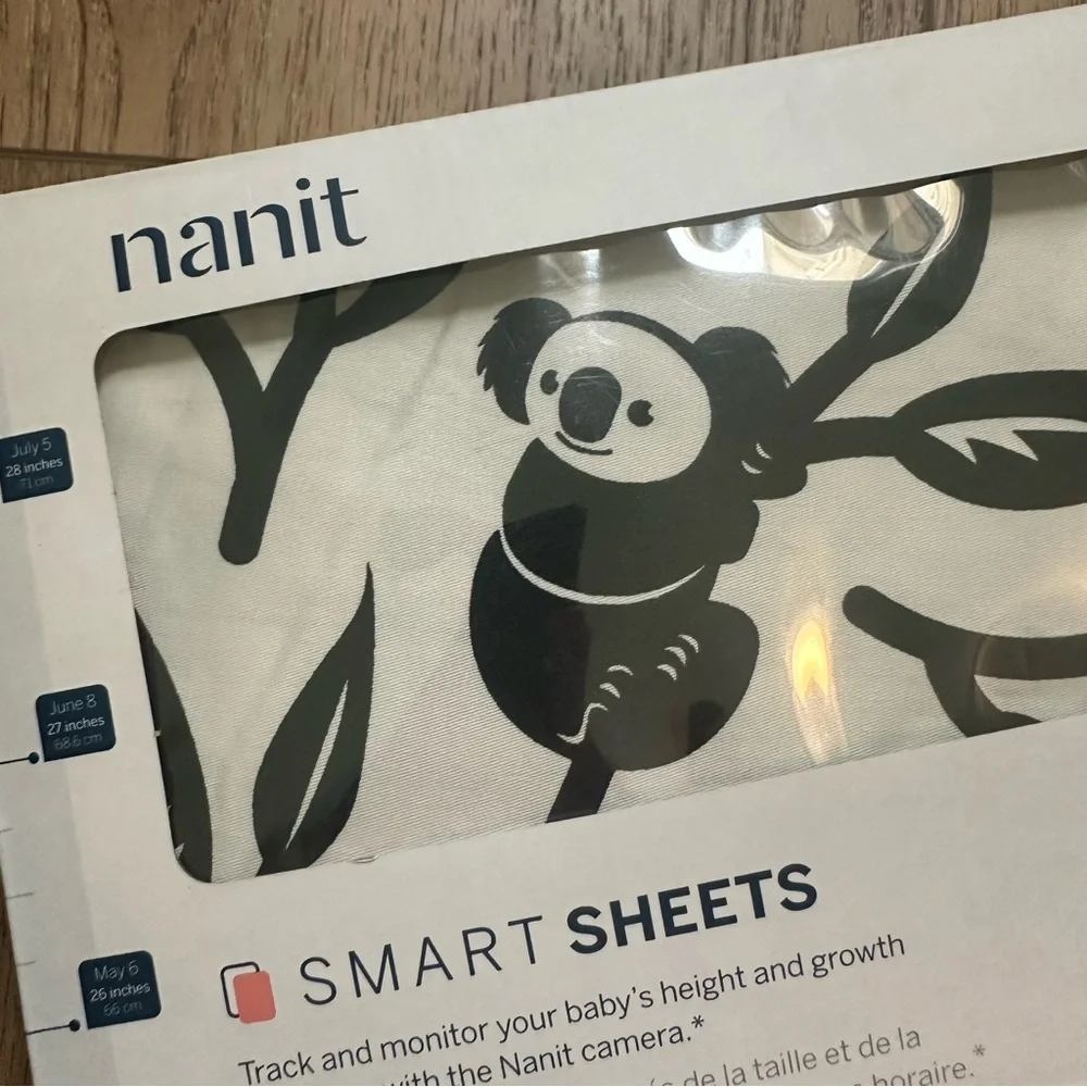 NEW!! Nanit Smart Crib Sheet with Koala Design, Gender Neutral, 100% Cotton